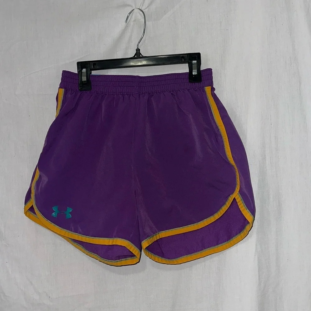 purple & orange Under Armour shorts size small